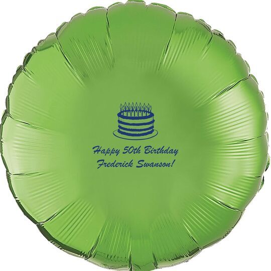 Sophisticated Birthday Cake Mylar Balloons